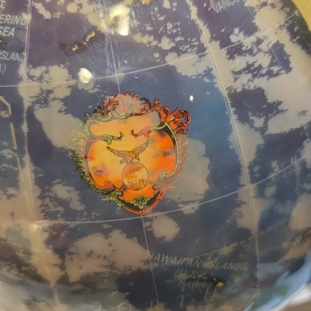 World Globe w Nickel Stand,‎ Geographical Decorative Educational Prop